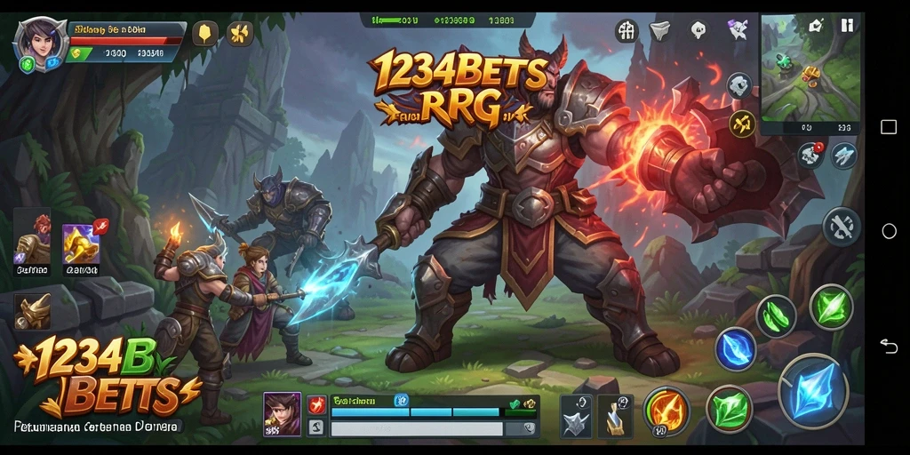 Tampilan gameplay seru dari 1234BETS dengan pertarungan RPG yang mendebarkan.