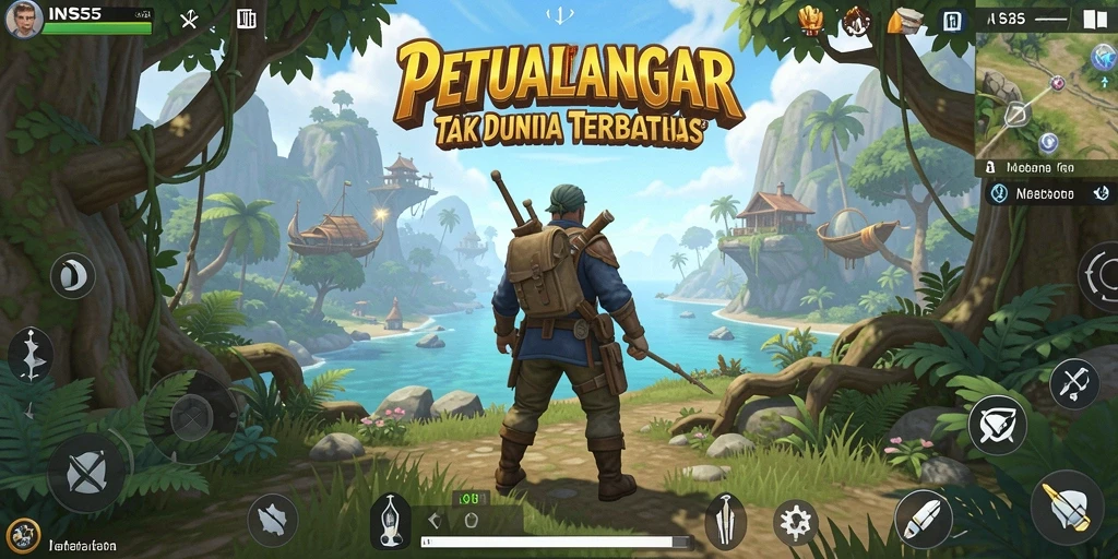 Tangkapan layar menampilkan gameplay dinamis di dunia terbuka.
