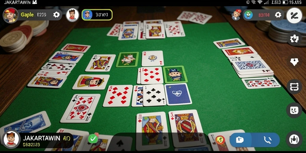 Tampilan gameplay menakjubkan dari JAKARTAWIN dengan suasana Gaple.