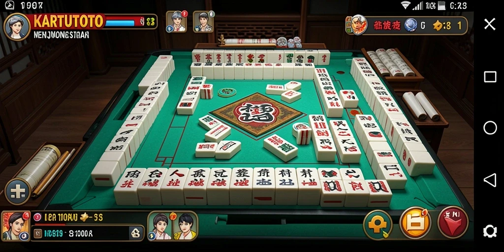 Screenshot KARTUTOTO menampilkan gameplay Mahjong yang seru.