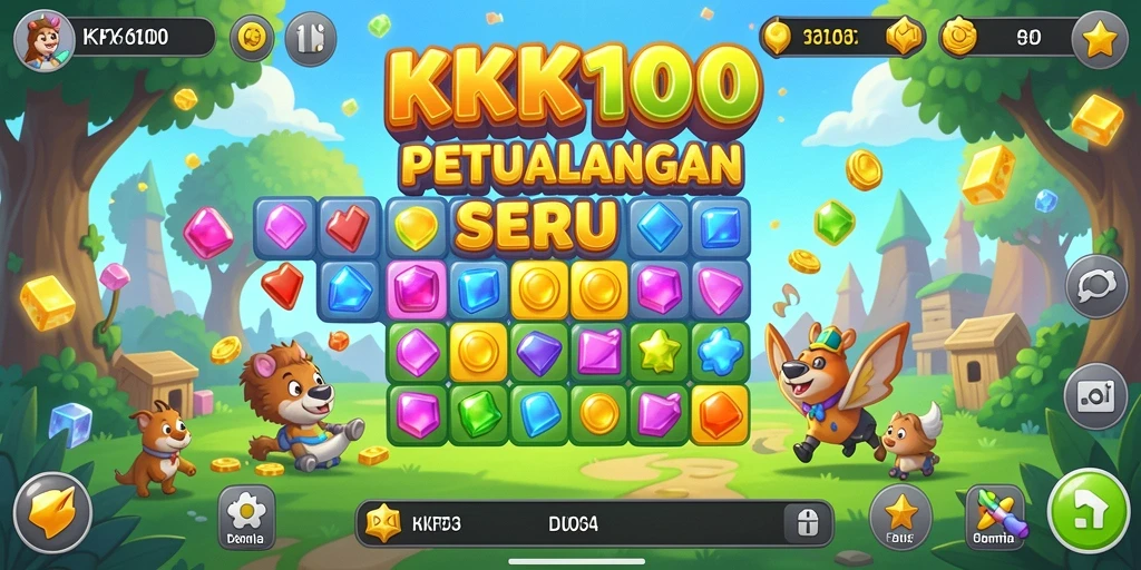 Screenshot KPK100 menunjukkan gameplay seru dan penuh warna dari kategori Match-3.