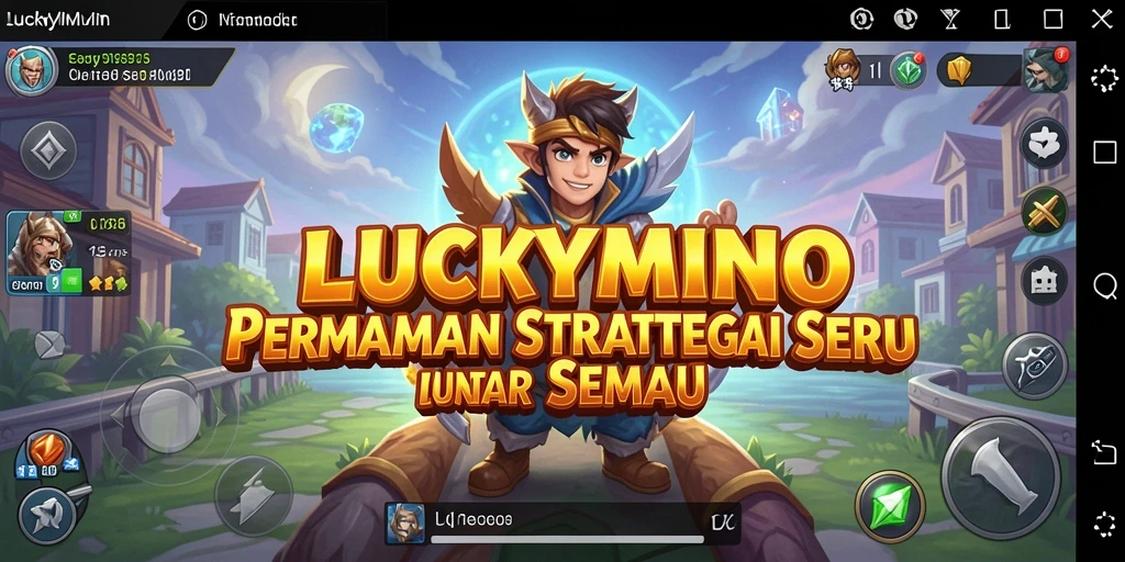 Tampilan gameplay menarik dalam LUCKYMINO yang menunjukkan rencana strategi.