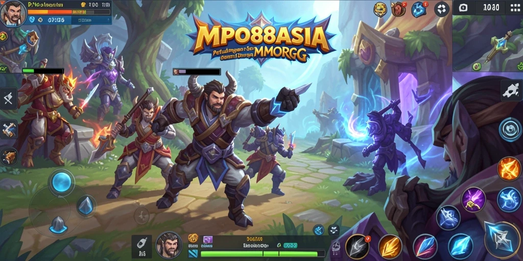 Screenshot gameplay MPO88ASIA memperlihatkan pertarungan mendebarkan di dunia fantasi.