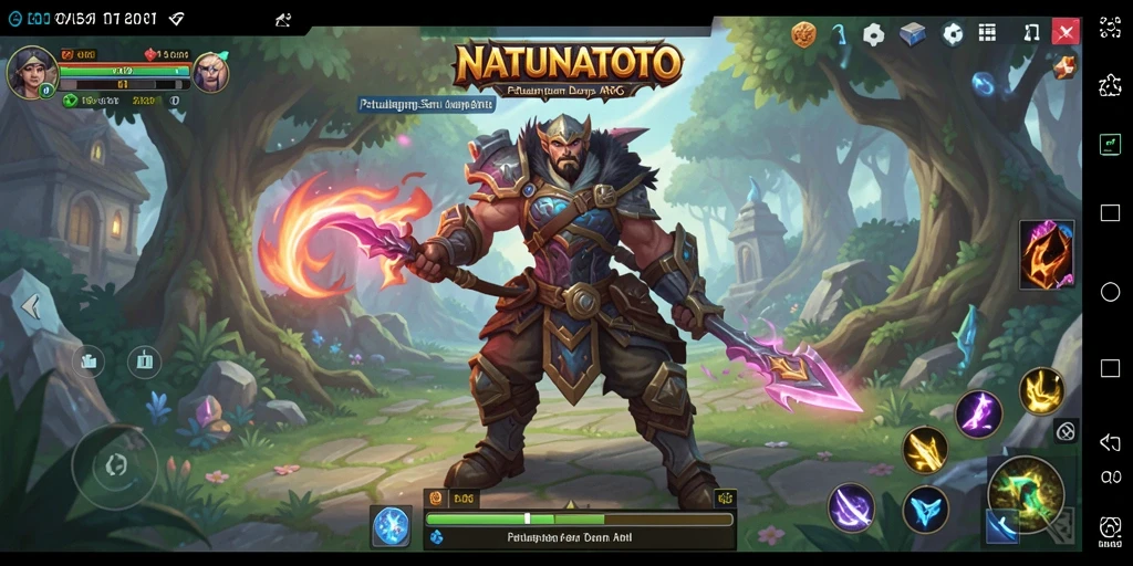 Screenshot menggambarkan aksi seru dalam pertempuran NATUNATOTO.