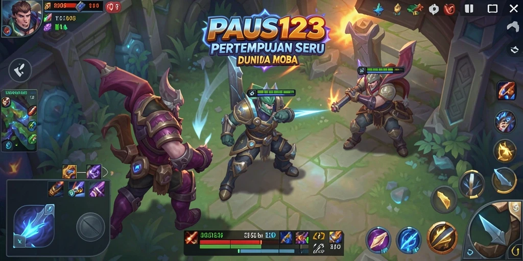 Tampilan gameplay seru di PAUS123 yang menampilkan pertarungan tim.