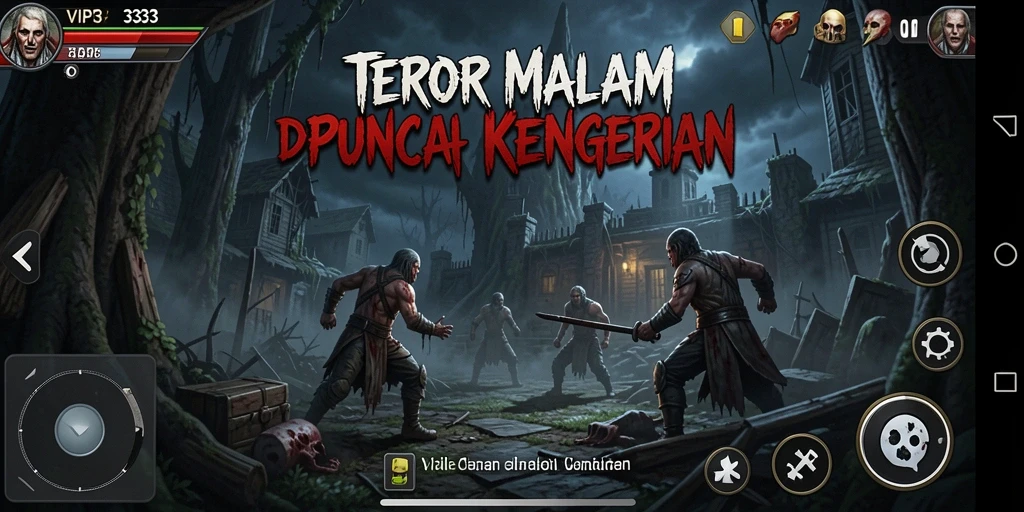 Screenshot gameplay VIP333 menampilkan suasana kengerian yang mencekam.