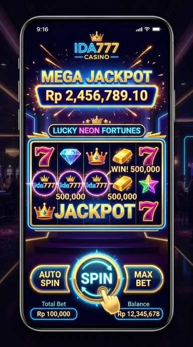 Tampilan aplikasi ida777 dengan antarmuka yang intuitif.
